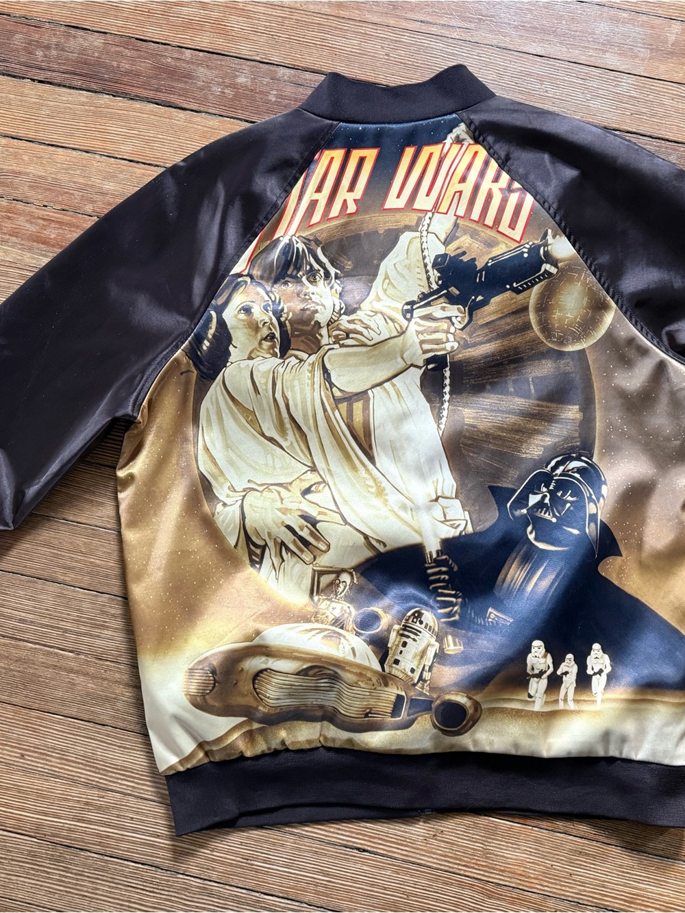 Disney Black and Gold Star Wars Poster Bomber Jacket